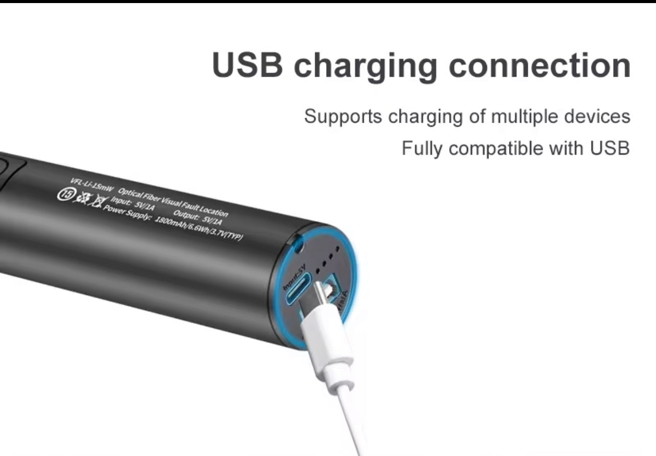 Rechargeable Fiber Optic Visual Fault Locator Pen (30mW)