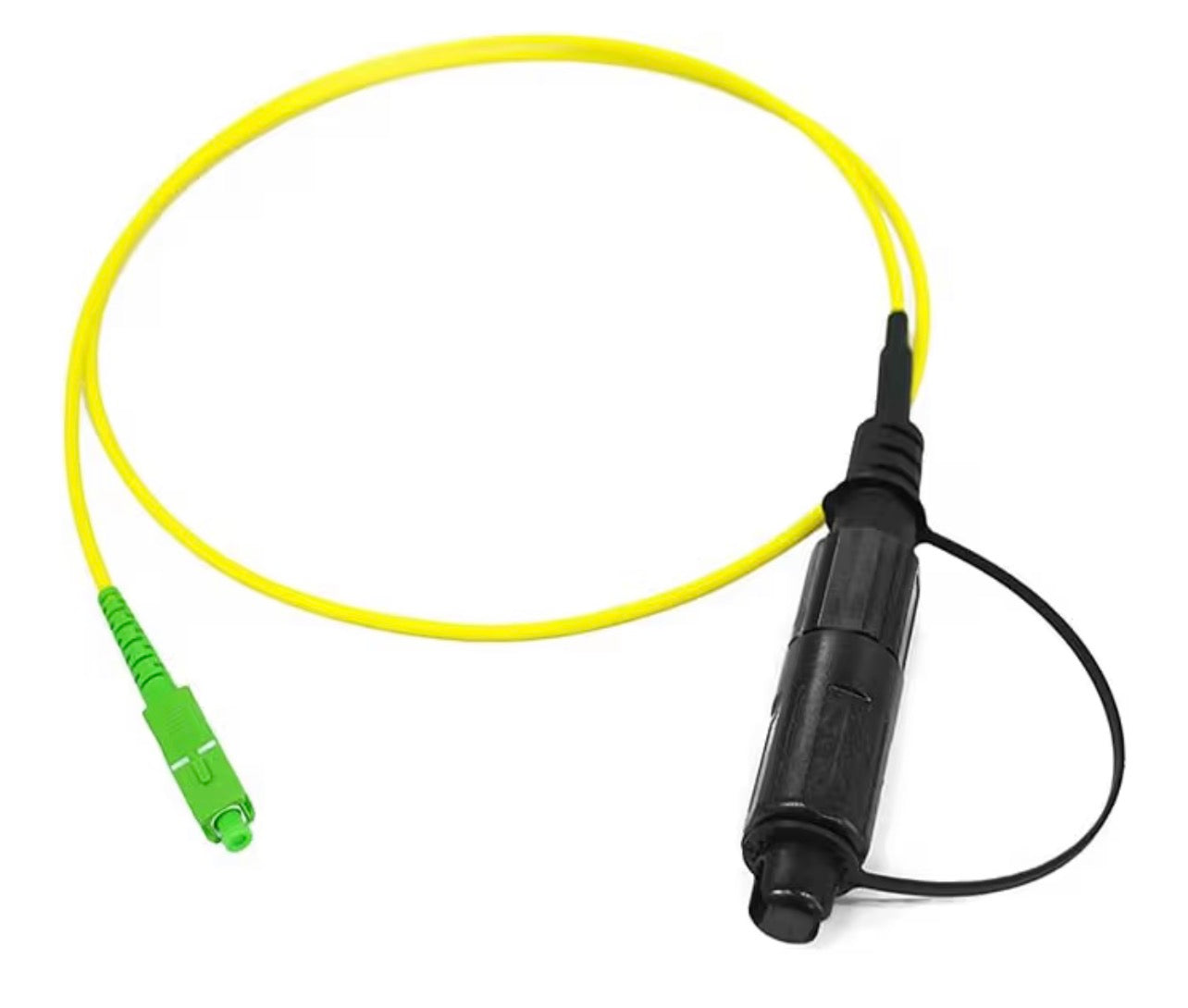 SC/APC Waterproof Fiber Optic Patch Cord ā Outdoor/Indoor FTTH Drop Cable