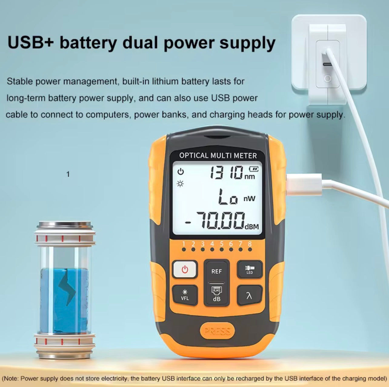 Optical Multi Meter – Power Meter + Visual Fault Locator (VFL)
