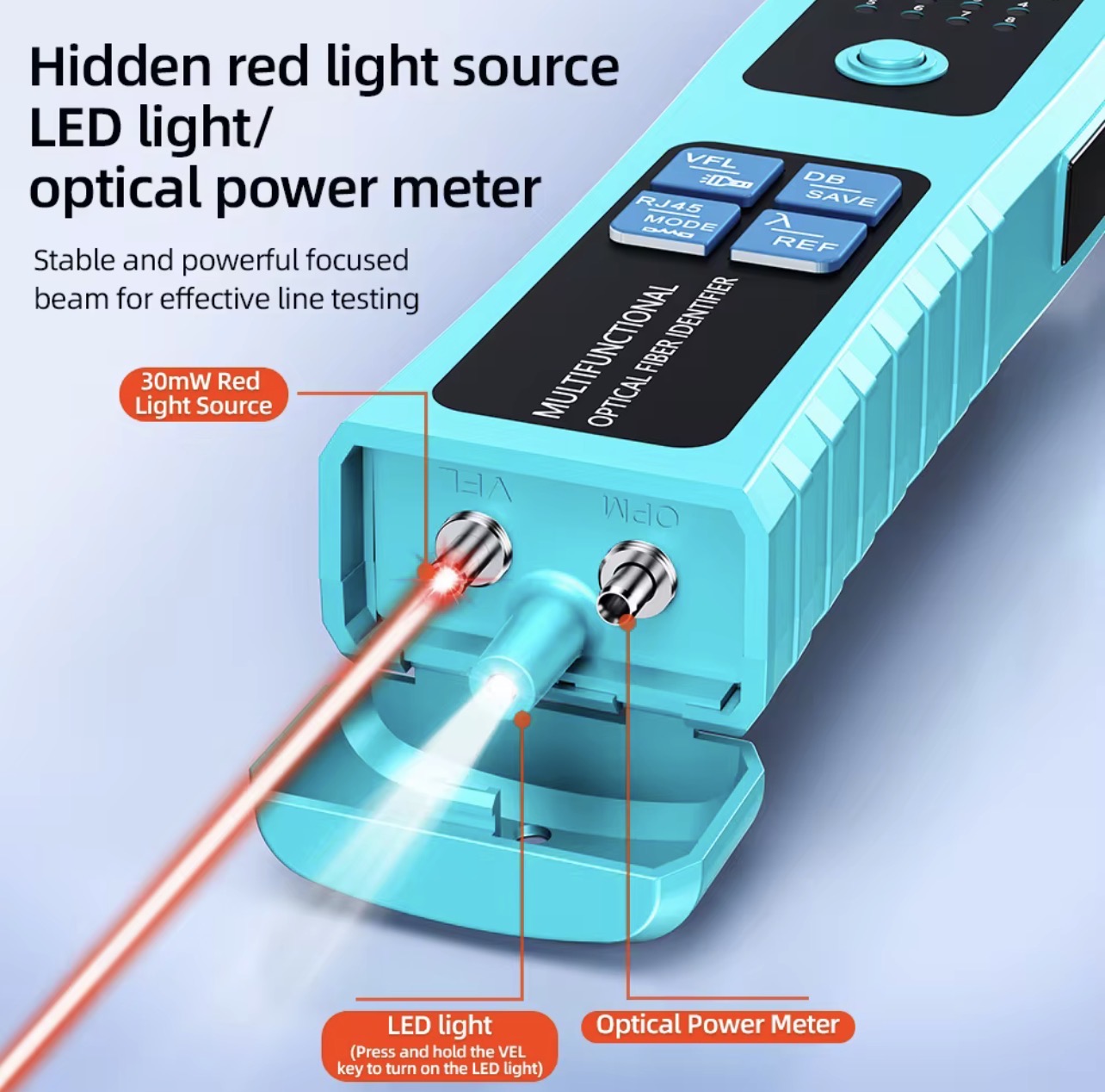 Rechargeable Multifunction Optical Fiber Identifier
