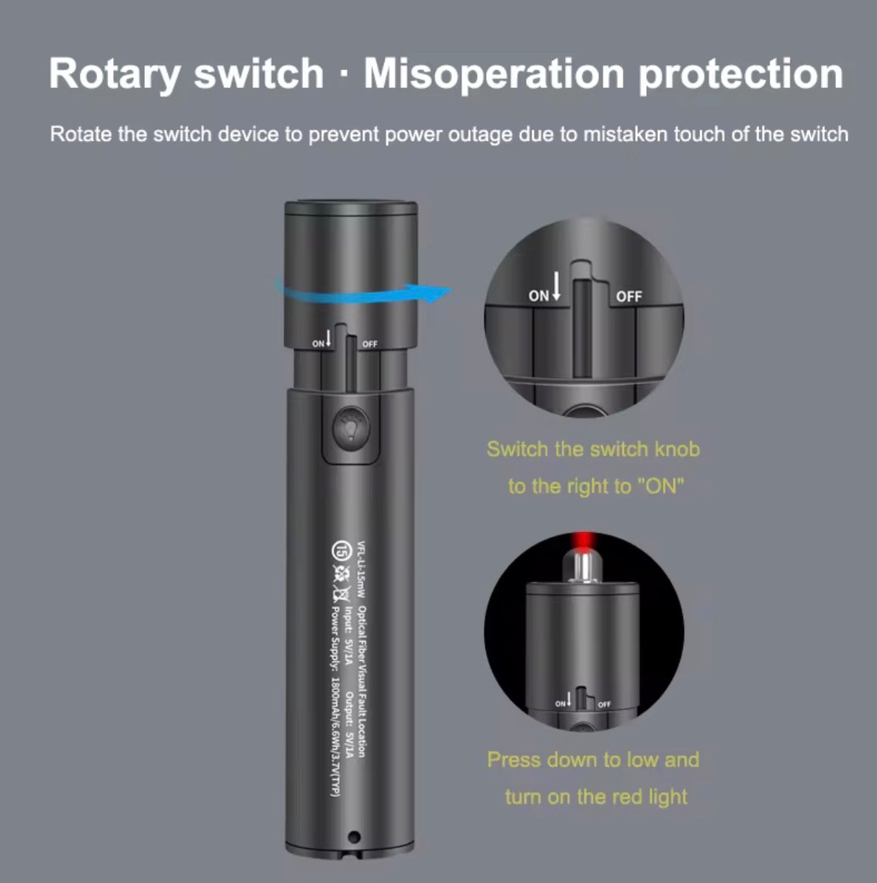 Rechargeable Fiber Optic Visual Fault Locator Pen (30mW)